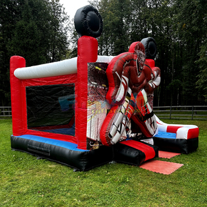 Wet or dry outdoor kids party jump bouncing castle combo bouncer <b>inflatable</b> hockey bounce <b>house</b> with slide - Product Image 2