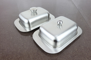 Boîte de rangement écologique en acier inoxydable avec couvercle à beurre, design rectangle moderne pour restaurant, ustensiles de cuisine réutilisables - Product Image 6