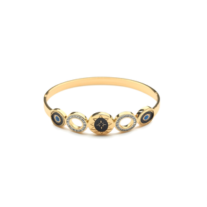 Bracelet tendance en acier inoxydable 316L plaqué or PVD, design œil porte-bonheur, bijoux pour femmes - Product Image 2