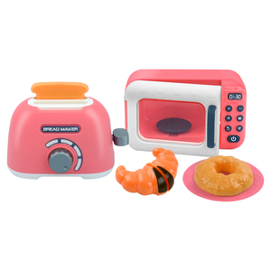Kitchen <strong>Toy</strong> Home Appliances Pretend Kitchen <strong>Toys</strong> <strong>Toaster</strong> with Food Dinnerware Accessories Set for Kids - Product Image 2