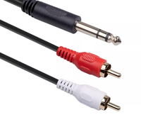 Nouveau câble en cuivre sans oxygène blindé avec gaine PVC, trois conducteurs, connecteur mâle double RCA Lotus