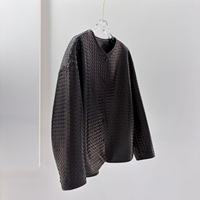Veste décontractée en cuir tricoté pour femme, en peau de mouton, coupe simple boutonnage, coupe-vent, pour l'automne, idéale pour superposer dans la ville