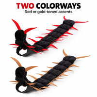 Costume d'Halloween Centipède pour animaux de compagnie, accessoire de cosplay en velours segmenté réglable pour chat, idéal pour les photos de fête