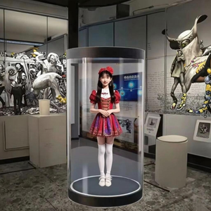 Zhuxin OEM Hologram gian hàng triển lãm hình trụ thiết lập với 2D để chuyển đổi 3D để thu hút du khách - Product Image 4