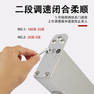 Charnière de sol sans rainure pour porte en bois, porte vitrée, en alliage d'aluminium, dissimulée, robuste, ouverture à 180 degrés, installation facile - Product Image 5