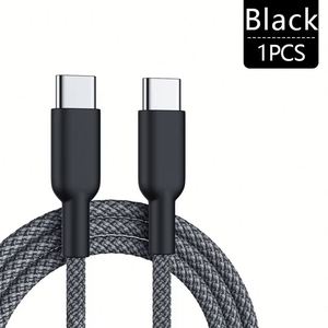 Wholesale Nylon Pure Copper Conductor Braid Shielding 60W PD <b>USB</b>-<b>C</b> <b>to</b> Type-<b>C</b> 3A Fast Charging <b>Cable</b> for Computer Earphone - Product Image 2