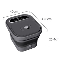 Appareil de massage des pieds portable, seau à bulles pliable, machine de massage des pieds électrique automatique
