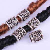 1 sac Lingxing Anneaux décoratifs pour dreadlocks, tresses, coiffures reggae et tresses de fête, accessoires de coiffure DIY rétro en alliage unisexe 10mm