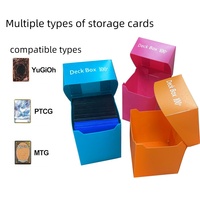 Boîtes de rangement pour cartes TCG PP, boîte de rangement pour cartes à collectionner, grande capacité, diviseurs, portable, écologique, capacité de 100+ cartes, pour table de collection