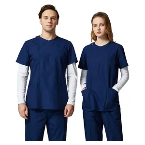 professional women's oem logo custom nursing staff doctor nurse medical uniform top pant sets scrub hospital uniform scrubs set