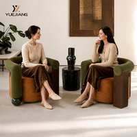Nordischer Moderner Minimalistischer Massivholz-Marmor-Akzentstuhl Farbblock Umweltfreundlicher Ergonomischer Loungesessel für Schlafzimmer und Apartment