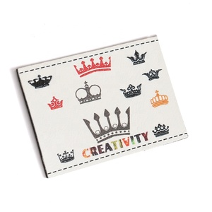 革製パッチ ホットプレス エンボス加工 PUスクリーン印刷ロゴ レザーラベル メタルラベル付き ジャケット用 - Product Image 5