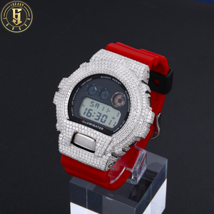 Boîtier de montre Moissanite DW6900 plaqué or, testé au diamant, avec lunette de montre sertie de diamants VVS, accessoires de luxe pour bijoux - Product Image 1