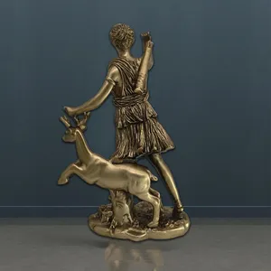 Esculturas al por Mayor para Decoración del Hogar, Figura de Resina de la Diosa Artemisa Cazadora de la Luna, Mitología Griega, Decoración Retro para Bares y Restaurantes - Product Image 3