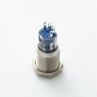 Bouton poussoir métallique ELEWIND 16 mm avec symbole d'alimentation lumineux (PM162F-11ET avec symbole d'alimentation éclairé)
