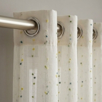 DaiRui Tirai Jendela Voile Warna-warni Pom Pom untuk Kamar Anak, Siap Kirim dari Supplier
