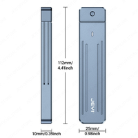 Casing SSD M.2 NVMe Aluminium OEM JEYI Direct Attach 2242 2280 USB 3.2 10Gbps Magnetik Protektif Garansi 1 Tahun Bersertifikat untuk Pembelian Grosir