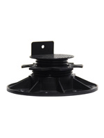 Support de terrasse extérieur en plastique réglable pour poutre, socle de support de plancher noir, garantie 1 an