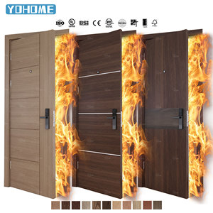 China Top Hotel Porta Fabricante Alemanha Quarto Hotel Fogo Cortado Porta De Madeira Interior De Madeira 30 60 Minutos Porta De Prevenção De Incêndio - Product Image 1