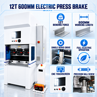 Presse plieuse CNC électrique compacte de haute précision 12T 600 mm à servo unique pour petites pièces en tôle et boîtiers industriels