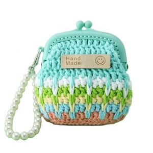 Porte-clés tressé à la main couleur macaron avec chaîne de perles en résine, porte-clés léger et sûr pour affaires, design unique de Noël - Product Image 2