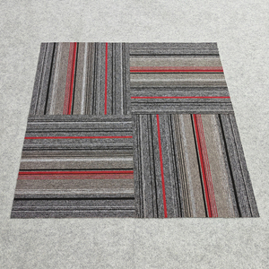 Carrelage de tapis en sisal rayé moderne avec dos en PVC, résistant à l'usure et en matériau naturel - Product Image 1