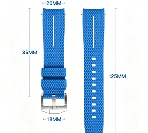 <span class=keywords><strong>Correa</strong></span> de Reloj Deportiva de Silicona Elástica Transpirable con Extremos Curvos de 20 mm, Correas de Goma Suave de Repuesto para OmegaXswatch - Product Image 4