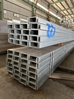 Acero de Canal Galvanizado en Caliente Q235B 10 #   12 #   16 #   Perfil C/U Estructural para Estructuras de Acero en Edificios y Talleres