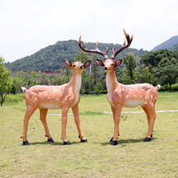 Fleur de prunier cerf Sculpture résine simulé Animal scénique Spot parc ferme pelouse décoration de noël jardin cour ornement