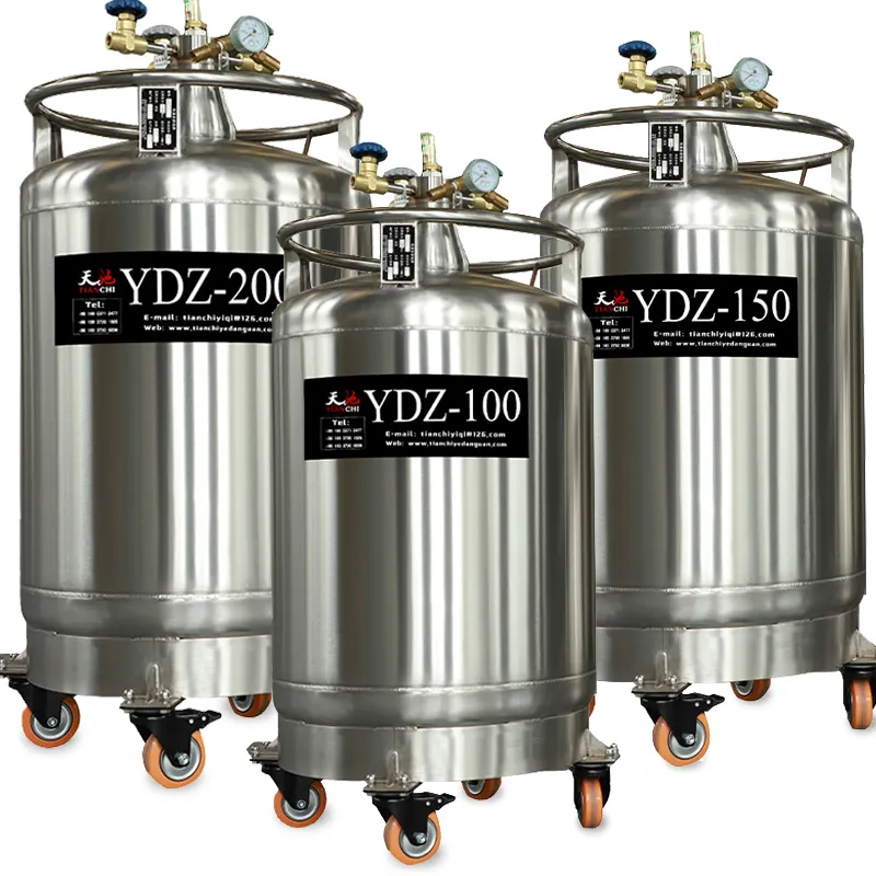 Бак для хранения жидкости нержавеющей стали YDZ-150L Ln2 криогенных химическая Self герметичный контейнер с жидким азотом сосуда под давлением