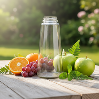 Bouteille en verre de stockage de grande capacité 1500 ml, personnalisée, haut de gamme, sur mesure, fabriquée en usine, avec bouchon à vis pour aliments