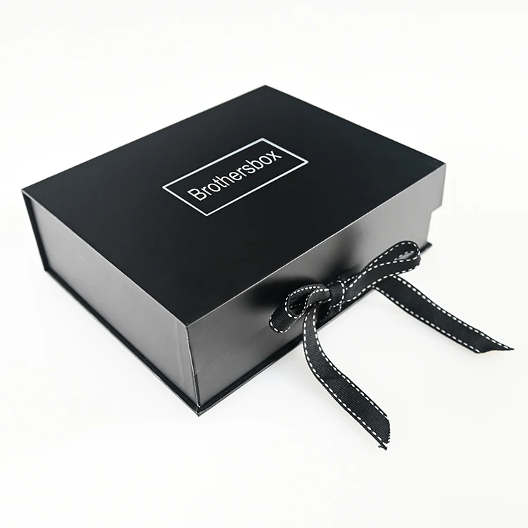 Caja de regalo de diseño de París de tablero de papel duro con cinta