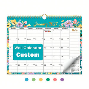 <span class=keywords><strong>Calendrier</strong></span> mural personnalisé avec logo 2027, planificateur mensuel en gros, calendriers en papier à suspendre pour le bureau, <span class=keywords><strong>l</strong></span>'école, la papeterie - Product Image 1