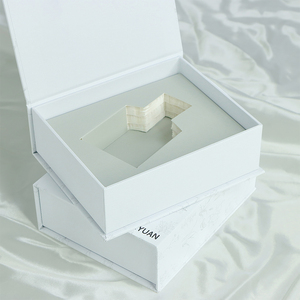 Custom Logo White Rigid Cardboard Magnetic Gift Box Book Shape with Embossing for Loose Powder <b>Face</b> Cream Nail <b>Polish</b> Oil & Eye - Product Image 5