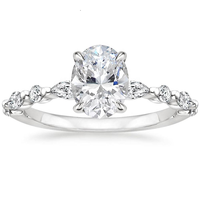 NATUNA Vente flash Bague de mariage en argent sterling 925, bague de fiançailles pour femme, coupe ovale, bijoux de mariage tendance