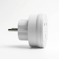 Convertidor de Corriente Portátil de la UE a Reino Unido con Puertos de Carga USB Duales (10A 250V 5V 2.4A Máx.) para Laptop y Cámara, Uso en Viajes