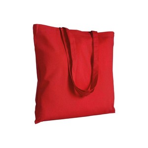 Bolsa de Compras de Algodón Personalizable, Bolsa de Mano Promocional Casual Roja Cuadrada - Product Image 1