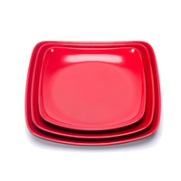 Assiettes carré de vaisselle avec logo personnalisé, assiettes en mélamine avec impression de nom