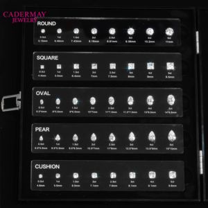 Cadermay - Juego de Herramientas para Medir Anillos y Piedras Preciosas, con Piedras Maestras de Diferentes Formas y Tamaños de Quilates (de 0.5 a 5 Quilates), Probador de Circonita Cúbica - Product Image 6