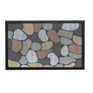 Tapis d'entrée à haute élasticité, motif géométrique, rectangulaire, antidérapant, pour l'extérieur et l'intérieur, tapis de sol pour la maison, fibre de polyester - Product Image 4