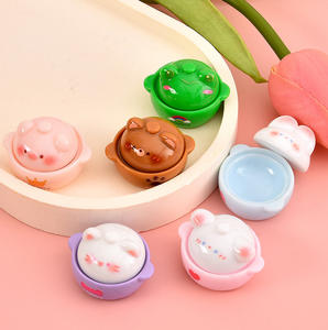 1/12 ölçekli Dollhouse mutfak aksesuarları minyatürleri için pişirme seti Mini reçine çorba kil saksı pişirme kazanı DIY oyun oyna Pretend - Product Image 5