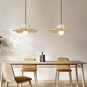 Lustre de salle à manger de style nordique wabi-sabi de couleur crème, luminaire design original pour chambre à coucher, lampe de chevet, salle à manger - Product Image 3