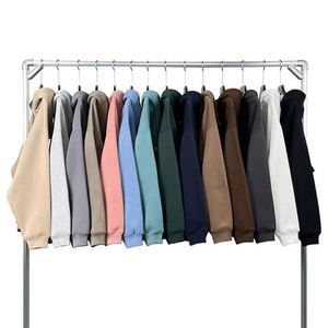 H5461 Sweat-shirts à fermeture éclair personnalisés par le fabricant, en mélange de coton 350 g/m², surdimensionnés, avec fermeture éclair double face - Product Image 1