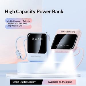 Mini Power Bank USB Haute Capacité 10000mAh, Sortie 3A, Charge Rapide 15W, Affichage LED, Technologie GaN, Charge Sans Fil, Charge par Panneau Solaire - Product Image 6