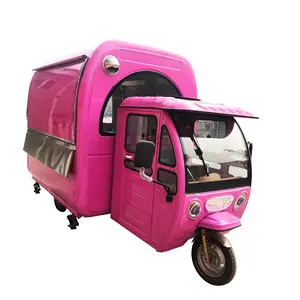 TUNE Updated Low Price Hotdog Vending Cart Hamburger Popsicle Carts Tricycle Gasoline with Sink