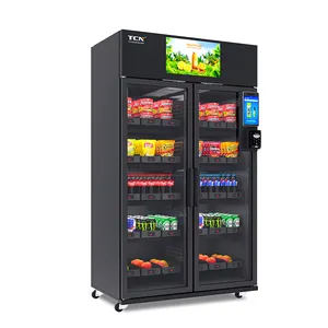 TCN Automatic Fresh Fruit Vend Machine Smart Fridge Vending Machine With PAX Card Reader