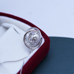 Collar de Plata de Ley S925 con Colgante Desmontable para Mujer, con Perlas Redondas de Agua Dulce de 11-12 mm, Luz Intensa, Ligeras Imperfecciones, Multiusos - Product Image 3