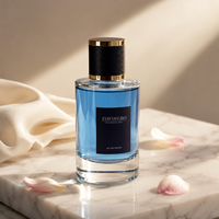 Flacons de parfum vides en verre cristal transparent, cylindriques, élégants, à fond épais, personnalisables, rechargeables, avec vaporisateur, 100 ml