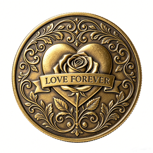 Moneda Conmemorativa Personalizada en Aleación de Zinc con Grabado 3D en Relieve de Ángel del Amor Eterno para el Día del Padre o Aniversario - Product Image 2