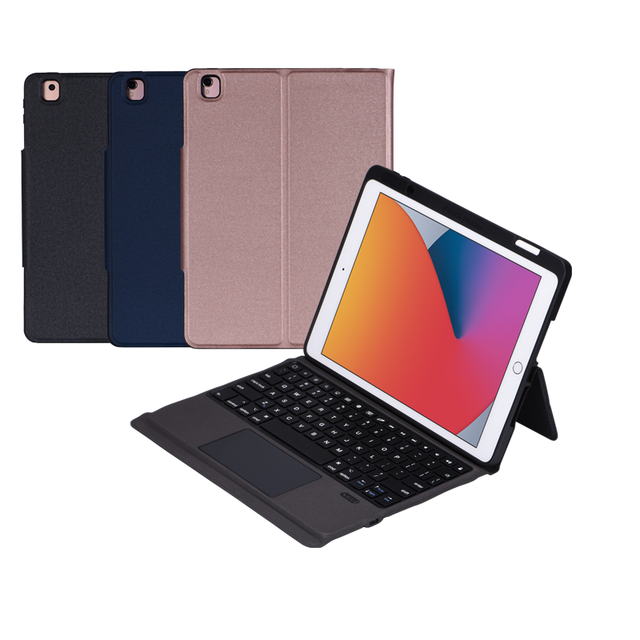 Keyboard for iPad 7th Generation 10.2 Inch Smart Case With Pencil Holder Trackpad Keyboard